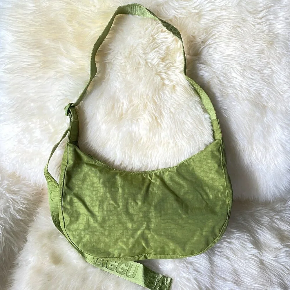 NWT Baggu Medium Crescent Bag - Green Juice - Picture 3 of 5